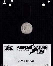 Cartridge artwork for Purple Saturn Day on the Amstrad CPC.