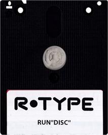 Cartridge artwork for R-Type on the Amstrad CPC.