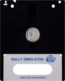 Cartridge artwork for Rally Simulator on the Amstrad CPC.