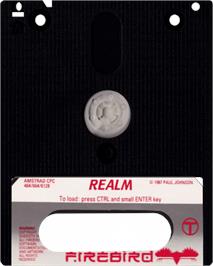 Cartridge artwork for Realm on the Amstrad CPC.