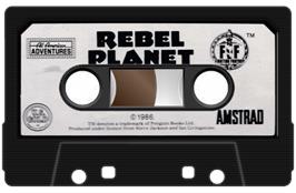 Cartridge artwork for Rebel Planet on the Amstrad CPC.