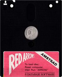Cartridge artwork for Red Arrows on the Amstrad CPC.