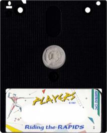 Cartridge artwork for Riding The Rapids on the Amstrad CPC.