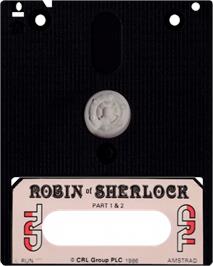 Cartridge artwork for Robin Of Sherlock on the Amstrad CPC.