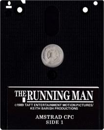 Cartridge artwork for Running Man, The on the Amstrad CPC.
