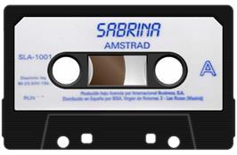 Cartridge artwork for Sabrina on the Amstrad CPC.