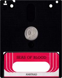Cartridge artwork for Seas Of Blood on the Amstrad CPC.