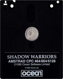 Cartridge artwork for Shadow Warriors on the Amstrad CPC.
