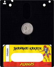 Cartridge artwork for Shanghai Karate on the Amstrad CPC.