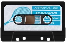 Cartridge artwork for Simulador Profesional de Tenis on the Amstrad CPC.