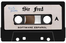 Cartridge artwork for Sir Fred on the Amstrad CPC.