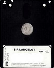 Cartridge artwork for Sir Lancelot on the Amstrad CPC.
