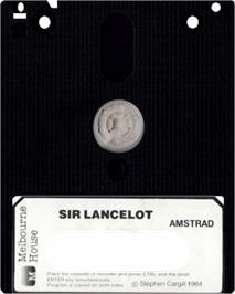 Cartridge artwork for Sir Lancelot on the Amstrad CPC.