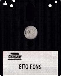 Cartridge artwork for Sito Pons 500cc Grand Prix on the Amstrad CPC.