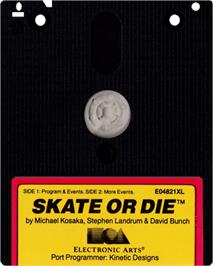 Cartridge artwork for Skate or Die on the Amstrad CPC.