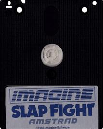 Cartridge artwork for Slap Fight on the Amstrad CPC.