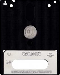 Cartridge artwork for Snodgits on the Amstrad CPC.