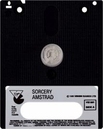 Cartridge artwork for Sorcery on the Amstrad CPC.