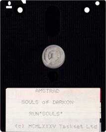 Cartridge artwork for Souls Of Darkon on the Amstrad CPC.
