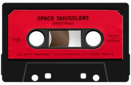 Cartridge artwork for Space Smugglers on the Amstrad CPC.