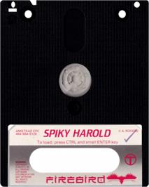 Cartridge artwork for Spiky Harold on the Amstrad CPC.
