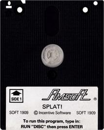 Cartridge artwork for Splat! on the Amstrad CPC.