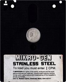 Cartridge artwork for Stainless Steel on the Amstrad CPC.