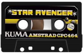 Cartridge artwork for Star Avenger on the Amstrad CPC.