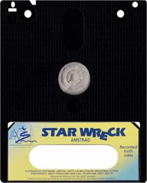 Cartridge artwork for Star Wreck on the Amstrad CPC.