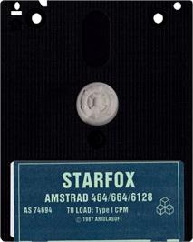 Cartridge artwork for Starfox on the Amstrad CPC.