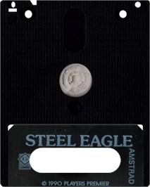 Cartridge artwork for Steel Eagle on the Amstrad CPC.