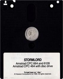 Cartridge artwork for Stormlord on the Amstrad CPC.