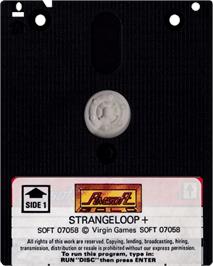 Cartridge artwork for Strange Loop on the Amstrad CPC.