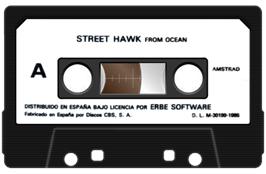 Cartridge artwork for Street Hawk on the Amstrad CPC.