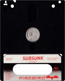 Cartridge artwork for Subsunk on the Amstrad CPC.