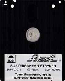 Cartridge artwork for Subterranean Stryker on the Amstrad CPC.