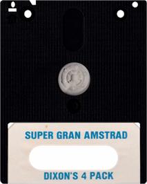Cartridge artwork for Super Gran on the Amstrad CPC.