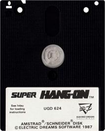 Cartridge artwork for Super Hang-On on the Amstrad CPC.