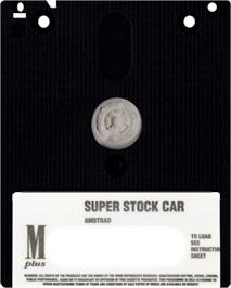 Cartridge artwork for Super Stock Car on the Amstrad CPC.