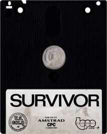 Cartridge artwork for Survivor on the Amstrad CPC.