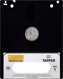 Cartridge artwork for Tapper on the Amstrad CPC.