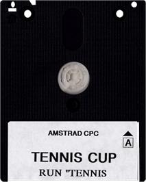 Cartridge artwork for Tennis Cup on the Amstrad CPC.