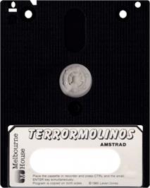 Cartridge artwork for Terrormolinos on the Amstrad CPC.