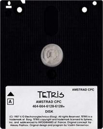 Cartridge artwork for Tetris (Mirrorsoft) on the Amstrad CPC.