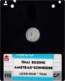 Cartridge artwork for Thai Boxing on the Amstrad CPC.