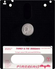 Cartridge artwork for Thingy And The Doodahs on the Amstrad CPC.