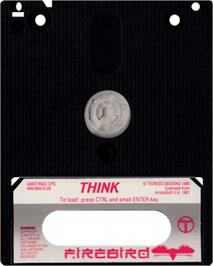 Cartridge artwork for Think! on the Amstrad CPC.