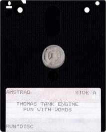 Cartridge artwork for Thomas The Tank Engine's Fun With Words on the Amstrad CPC.