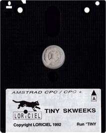 Cartridge artwork for Tiny Skweeks on the Amstrad CPC.