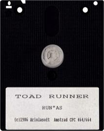 Cartridge artwork for Toad Runner on the Amstrad CPC.